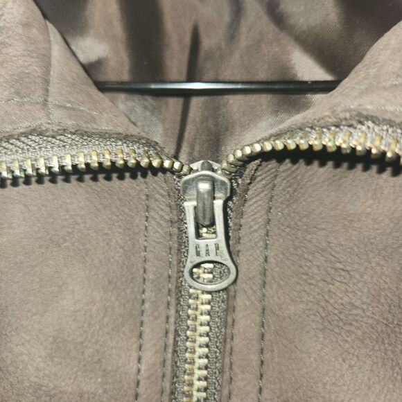 Vintage GAP Genuine Brown Suede Leather Full Zip Jacket Men size XXL - Picture 3 of 9